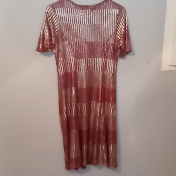 Espresso Maroon and Gold Dress - Picture 3 of 4